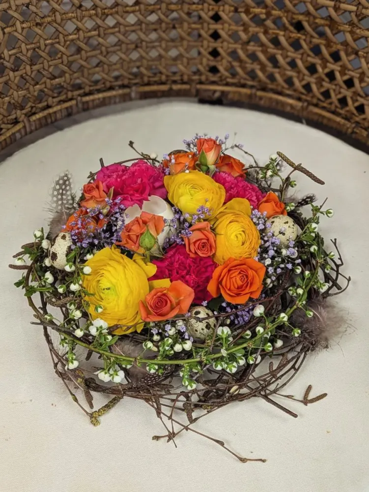 Le nid fleuri